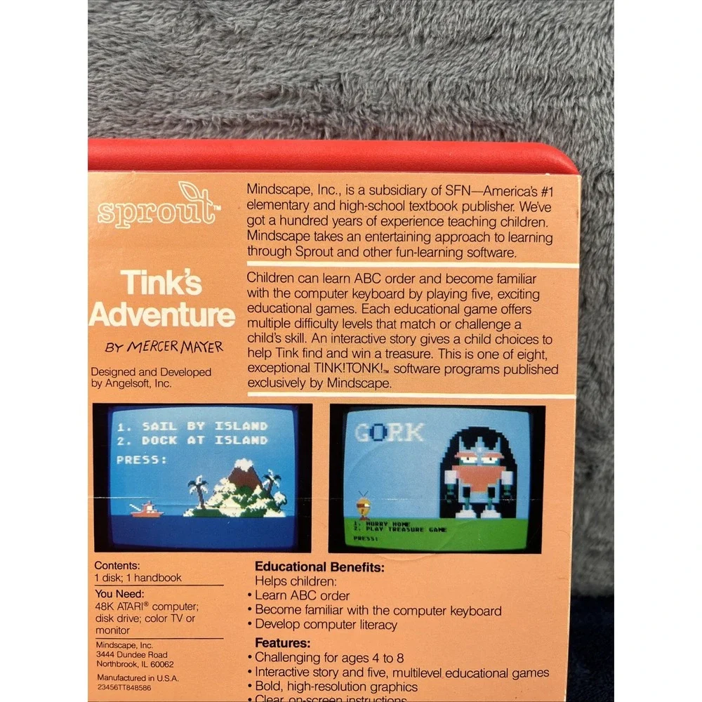 Tink Tonk Tinks‎ Adventure By Mercer Mayer Atari Computer Game - Complete!
